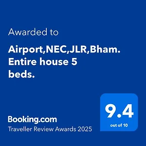 Holiday home Airport,nec,jlr,bham. Entire House 5 Beds., Birmingham